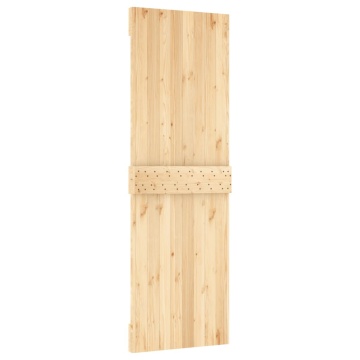 Ușă glisantă cu set de feronerie 70x210 cm, lemn masiv de pin - Img 8