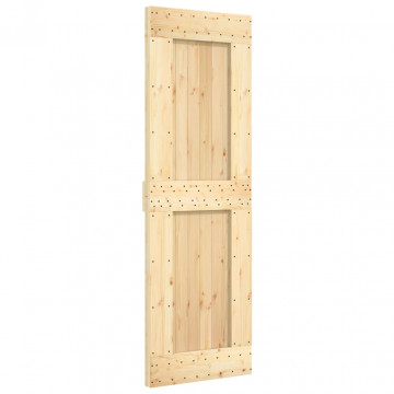 Ușă glisantă cu set de feronerie 70x210 cm, lemn masiv de pin - Img 3