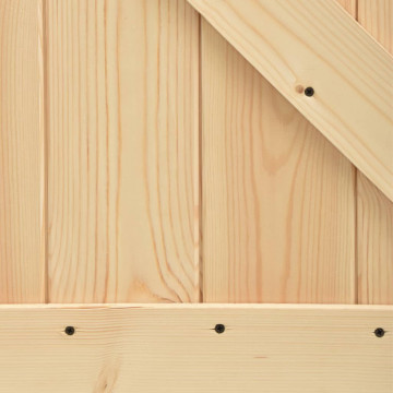 Ușă glisantă cu set de feronerie 70x210 cm, lemn masiv de pin - Img 6