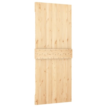 Ușă glisantă cu set feronerie, 90x210 cm, lemn masiv de pin - Img 4