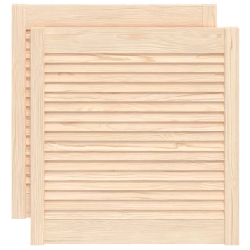 Uși de dulap design lambriu 2 buc. 61,5x59,4 cm lemn masiv pin - Img 2