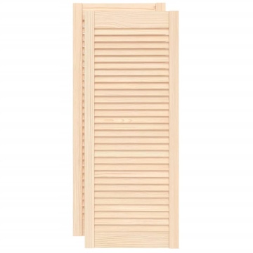 Uși de dulap design lambriu 2 buc. 99,3x39,4 cm lemn masiv pin - Img 2