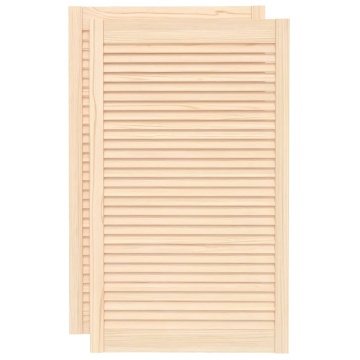 Uși de dulap design lambriu 2 buc. 99,3x59,4 cm lemn masiv pin - Img 2