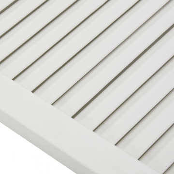 Uși lamelare, 2 buc., alb, 61,5x59,4 cm, lemn masiv de pin - Img 7