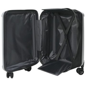 Valiză Pliabilă Carcasa Dura 24'' Argintie 43x27x66 cm ABS - Img 1