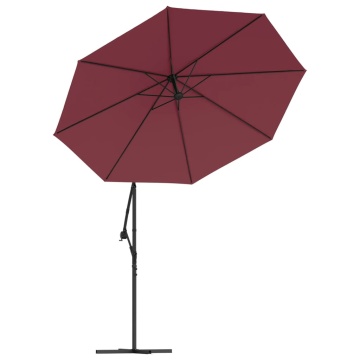 vida XL Pânză de schimb umbrelă de soare consolă, roșu bordo, 350 cm - Img 4