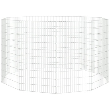 Adăpost pentru animale cu 10 panouri, 54x100 cm fier galvanizat - Img 3