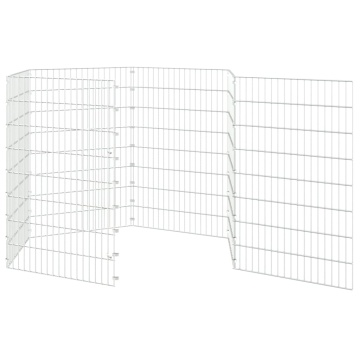 Adăpost pentru animale cu 6 panouri, 54x80 cm, fier galvanizat - Img 8
