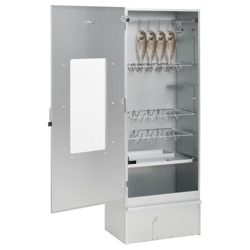 Afumătoare grătar cu așchii lemn 44,5x29x110 cm oțel galvanizat - Img 3