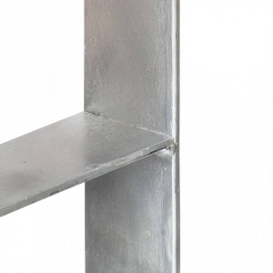 Ancore de gard, 2 buc., argintiu, 8x6x60 cm, oțel galvanizat - Img 8