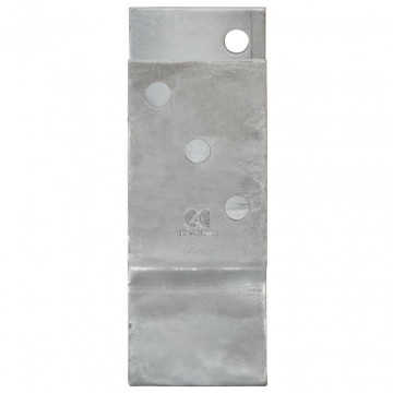 Ancore de gard, 6 buc., argintiu, 7x6x15 cm, oțel galvanizat - Img 3