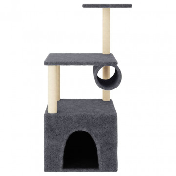 Ansamblu pisici cu stâlpi din funie sisal, gri închis, 109,5 cm - Img 3