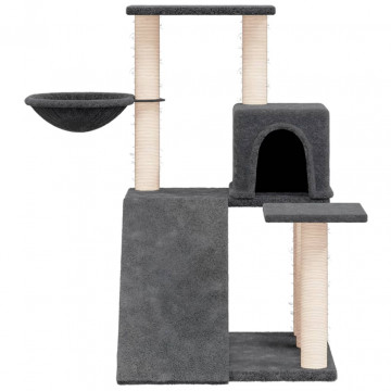 Ansamblu pisici cu stâlpi din funie sisal, gri închis, 82 cm - Img 3