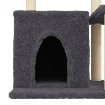 Ansamblu pisici cu stâlpi din funie sisal, gri închis, 83 cm - Img 6