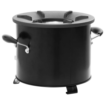 Aragaz cu lemne pentru camping, negru, 36x26x22,5 cm, metal - Img 8