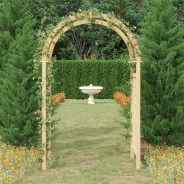 Arcadă cu spalier, 141x97x243 cm, lemn masiv de pin tratat - Img 1