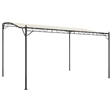 Baldachin, crem, 4x3 m 180 g/m², țesătură și oțel - Img 2
