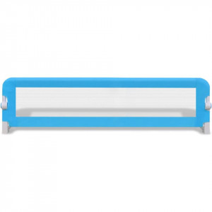 Balustradă de pat protecție copii, 2 buc, albastru, 150 x 42 cm - Img 4