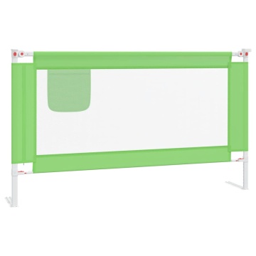 Balustradă de protecție pat copii, verde, 140x25 cm, textil - Img 2