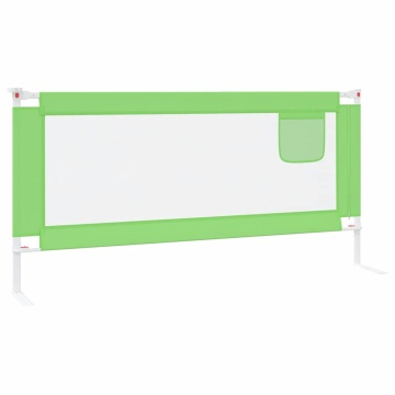 Balustradă de protecție pat copii, verde, 190x25 cm, textil - Img 8