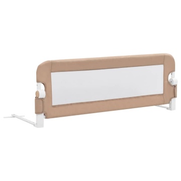 Balustradă protecție pat copii, gri taupe, 120x42 cm, poliester - Img 2