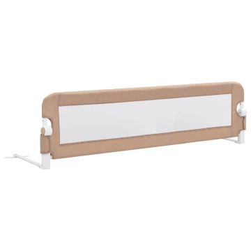 Balustradă protecție pat copii, gri taupe, 150x42 cm, poliester - Img 2