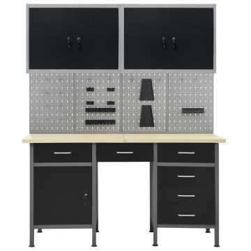 Banc de lucru cu patru panouri de perete și două dulapuri - Img 2