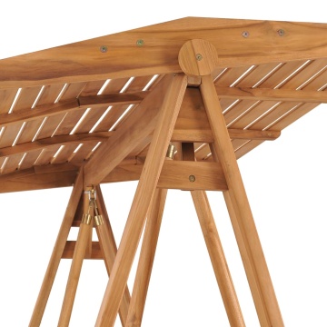 Bancă balansoar, 170 cm, lemn masiv de tec - Img 8