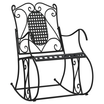 Bancă balansoar, negru, 84 cm, oțel - Img 2