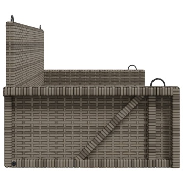 Bancă de balansoar, gri, 119x56x48 cm, poliratan - Img 8