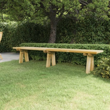 Bancă de grădină, 220 cm, lemn masiv de pin impregnat - Img 1