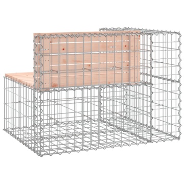 Bancă de grădină design gabion 92x71x65,5 cm lemn masiv Douglas - Img 8