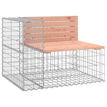 Bancă de grădină tip gabion 287x71x65,5 cm, lemn masiv Douglas - Img 3
