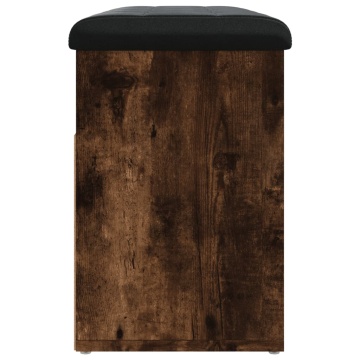 Bancă de pantofi, stejar fumuriu, 82x32x45,5 cm, lemn prelucrat - Img 6