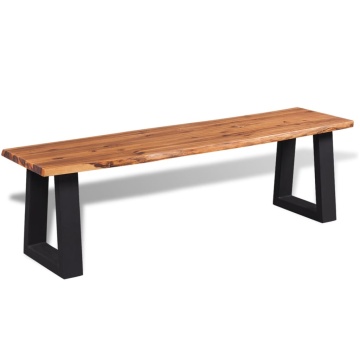 Bancă din lemn masiv de acacia, 160 cm - Img 1