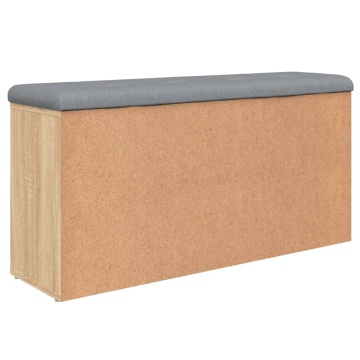Bancă pentru pantofi stejar sonoma 102x32x50 cm lemn prelucrat - Img 6