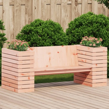 Banchetă cu jardiniere, 167,5x60x65 cm, lemn masiv douglas - Img 1