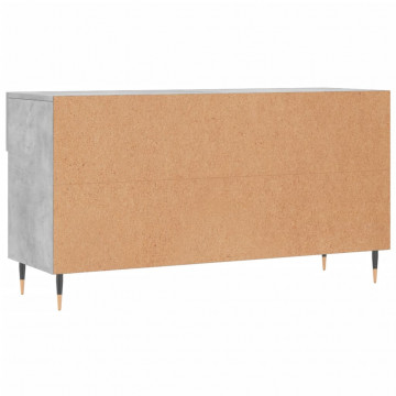 Bancheta pantofar, gri beton, 102x35x55 cm, lemn prelucrat - Img 7