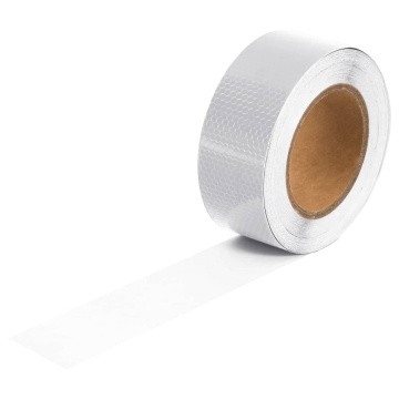 Banda reflectorizantă, alb, 5 cm x 20 m, PVC - Img 8