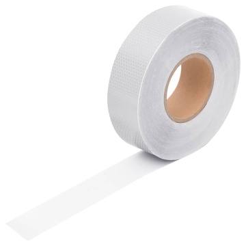 Banda reflectorizantă, alb, 5 cm x 50 m, PVC - Img 5