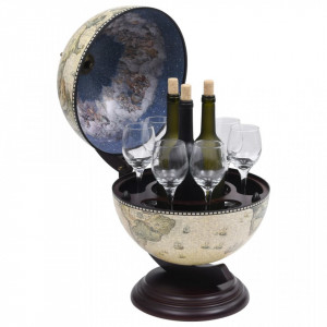 Bar tip glob pământesc stativ sticle vin, verde, eucalipt - Img 2