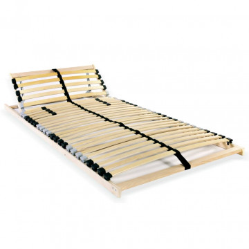 Bază de pat cu șipci, 28 șipci, 7 zone, 70 x 200 cm