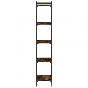 Bibliotecă 5 niveluri stejar afumat 40x30x154 cm lemn prelucrat - Img 8