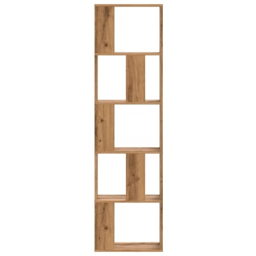 Bibliotecă 5 niveluri stejar artizanal 45x23,5x162,5 cm lemn - Img 3