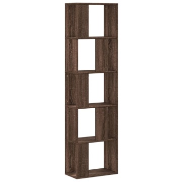 Bibliotecă 5 niveluri stejar maro 45x23,5x162,5 cm lemn - Img 2
