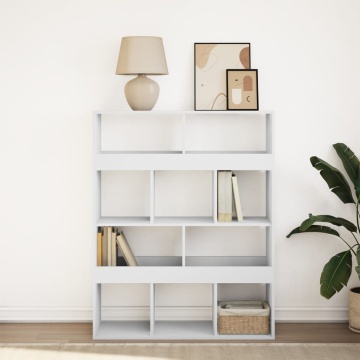 Bibliotecă, alb, 100x33x125,5 cm, lemn prelucrat - Img 3