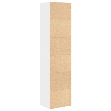 Bibliotecă, alb, 31x24x127 cm, lemn prelucrat - Img 5