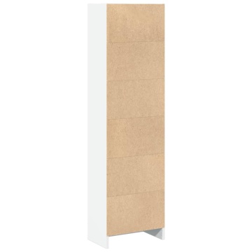 Bibliotecă, alb, 40x24x143 cm, lemn prelucrat - Img 5