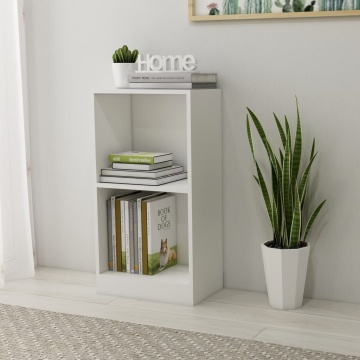 Bibliotecă, alb, 40x24x75 cm, lemn prelucrat - Img 1