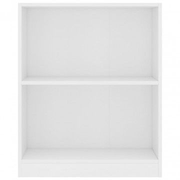 Bibliotecă, alb, 60x24x74,5 cm, lemn compozit - Img 4